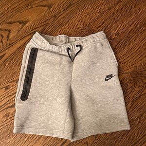 Nike Tech Heather Gray Shorts (Boys YL) with Black Details